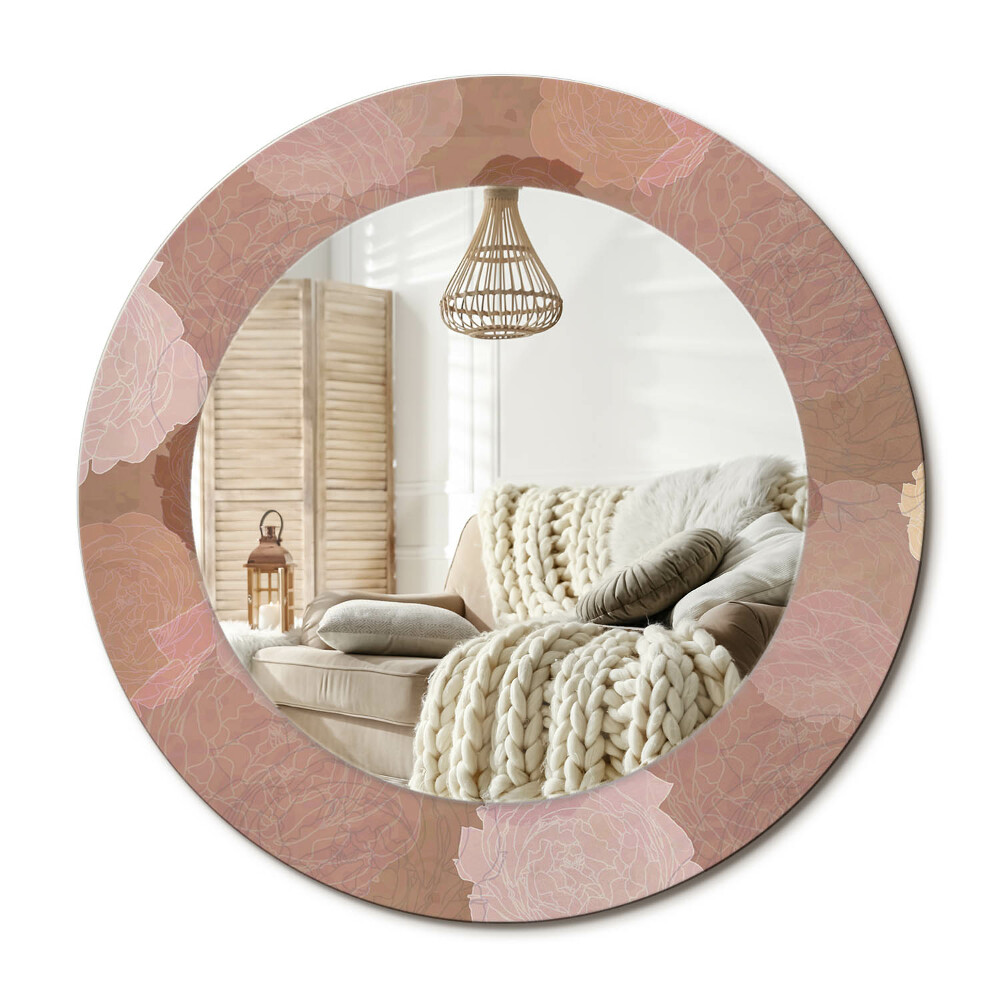 Kerek dekor tükör Rózsa kompozíció