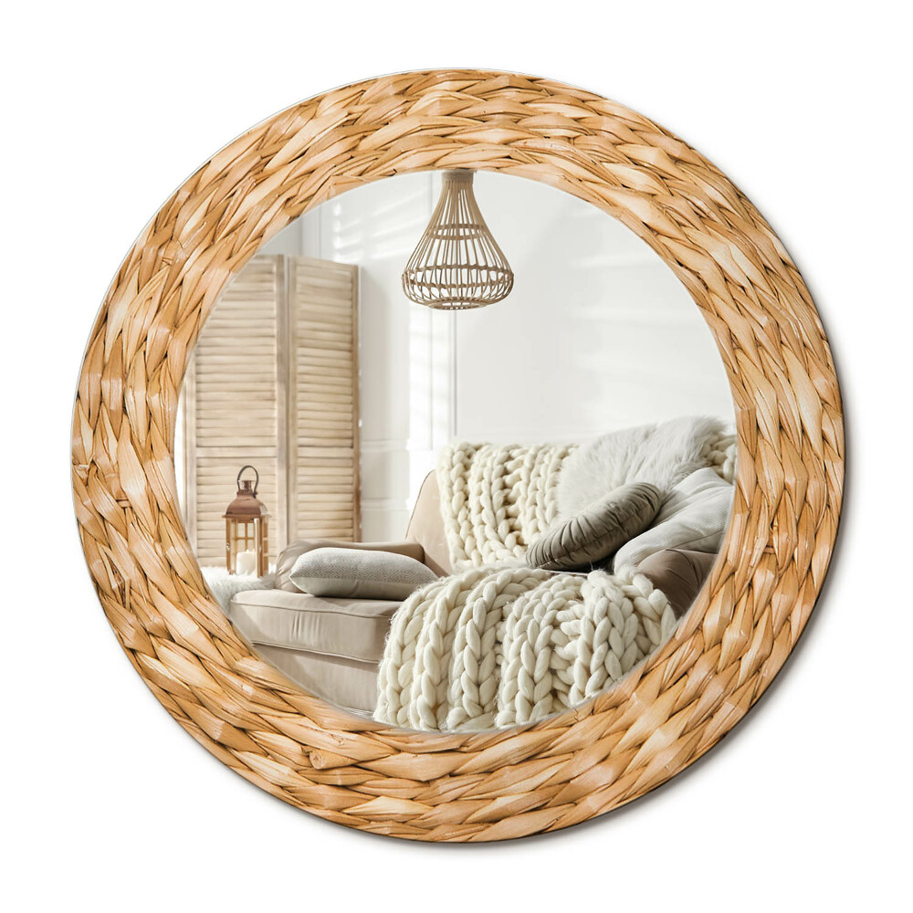 Kerek design tükör Fonott minta