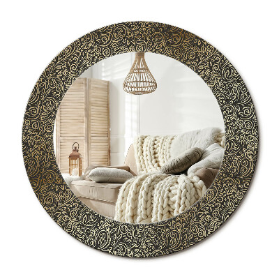 Kerek tükör dekoráció Virágos dísz