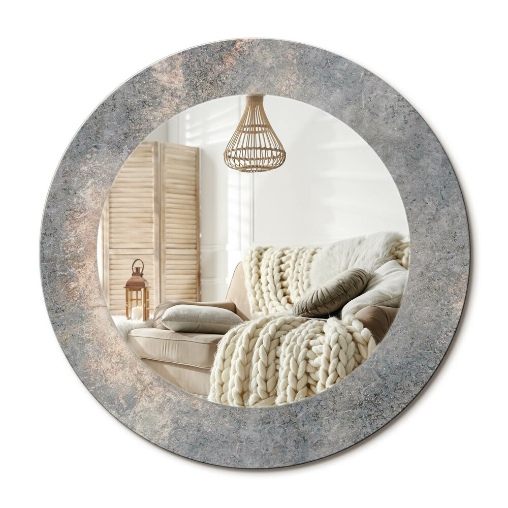 Kerek design tükör Vintage beton