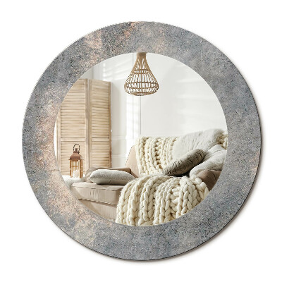 Kerek design tükör Vintage beton