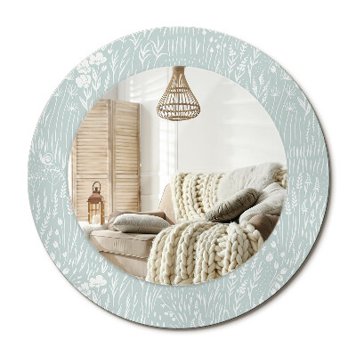 Kerek design tükör Csiga a réten