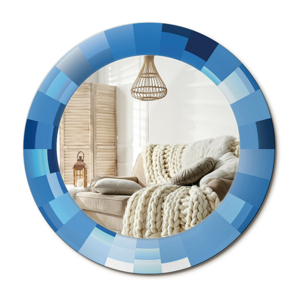 Kerek design tükör Absztrakt kék