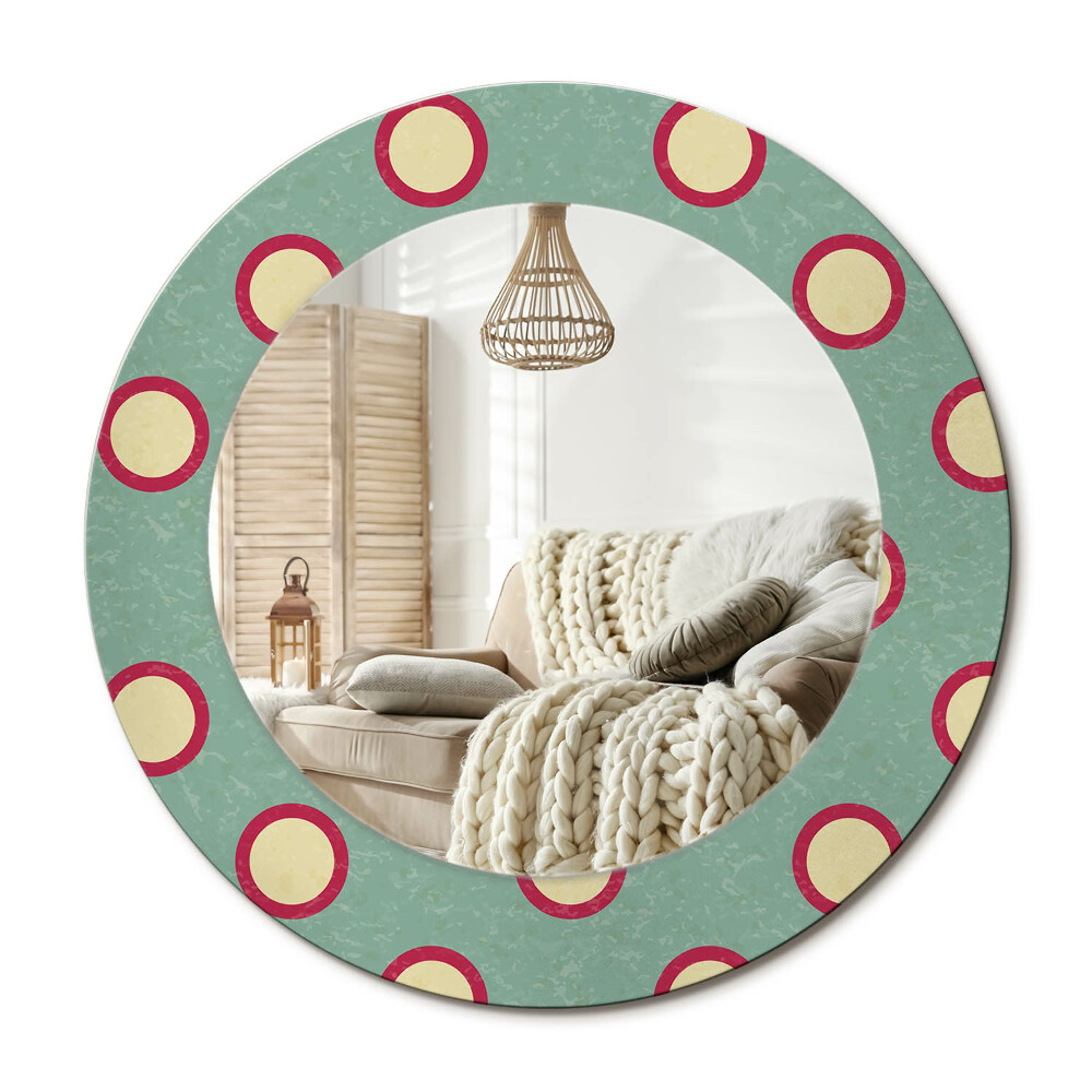 Kerek tükör dekoráció Körök pontok