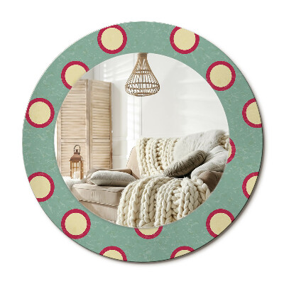 Kerek tükör dekoráció Körök pontok