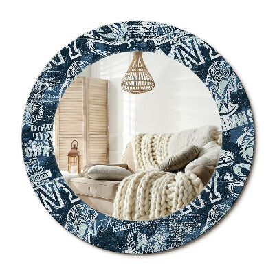 Kerek dekor tükör Kollázs New York