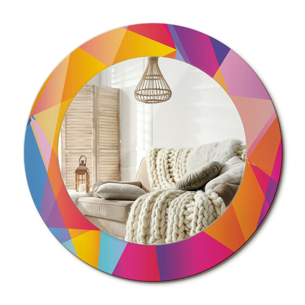 Kerek tükör dekoráció Geometrikus kompozíció