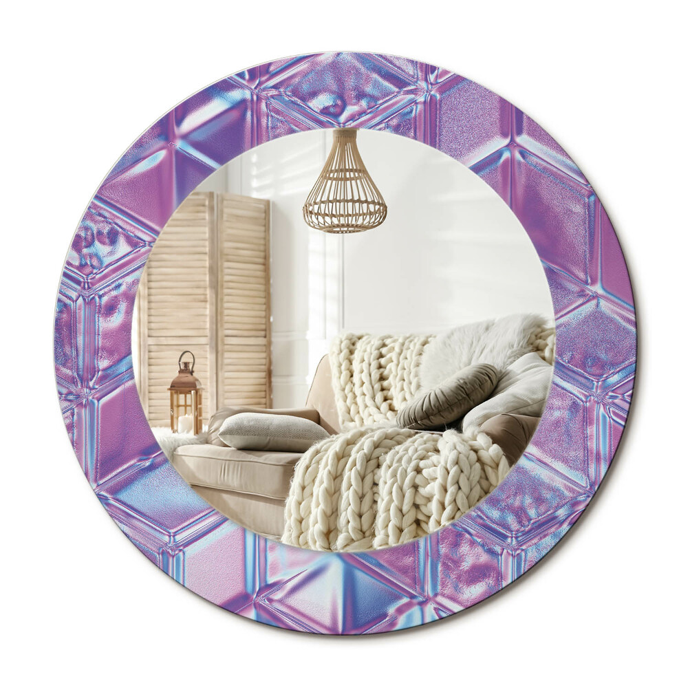 Kerek tükör dekoráció Kristály minta