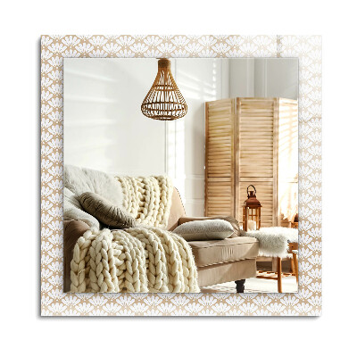 Téglalap dísztükör Virág geometriai minta