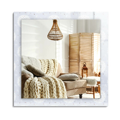 Téglalap díszes tükör Pitypang virágok