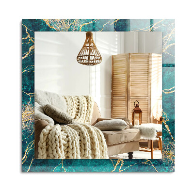 Téglalap tükör díszítéssel Szerpentin