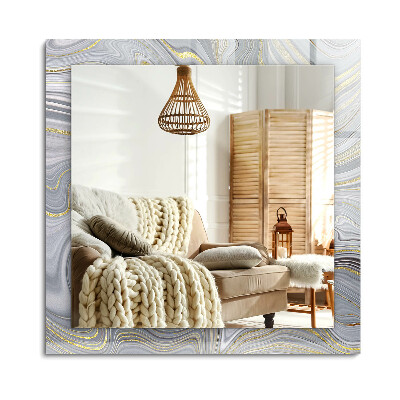 Téglalap dísztükör Absztrakt márvány minták