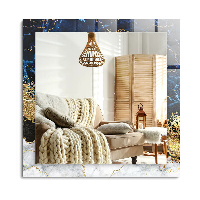 Téglalap tükör fali dísz Márvány absztrakció