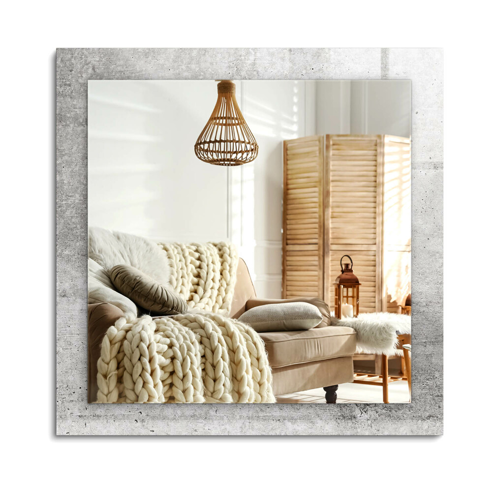 Téglalap tükör fali dísz Betonfal textúra