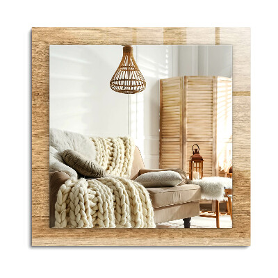 Téglalap tükör fali dísz Fa szerkezettel