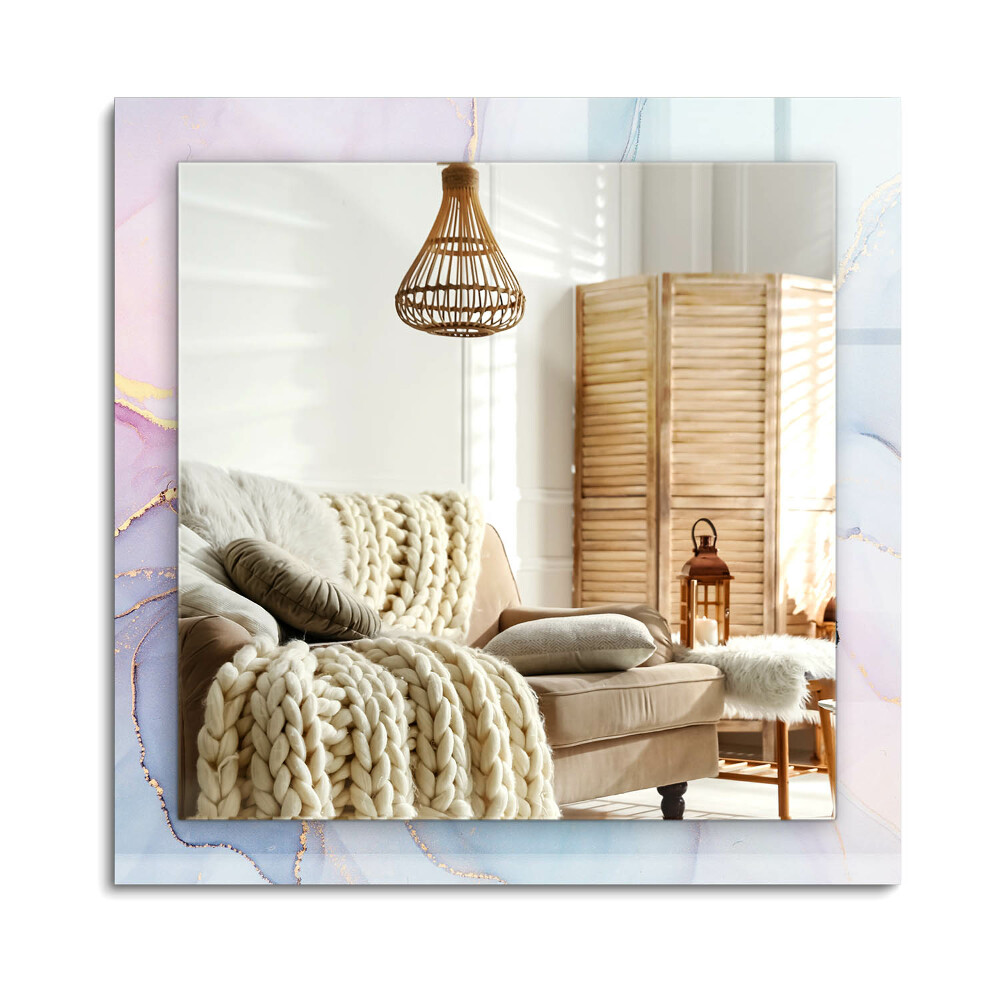 Téglalap tükör díszítéssel Absztrakt akvarell