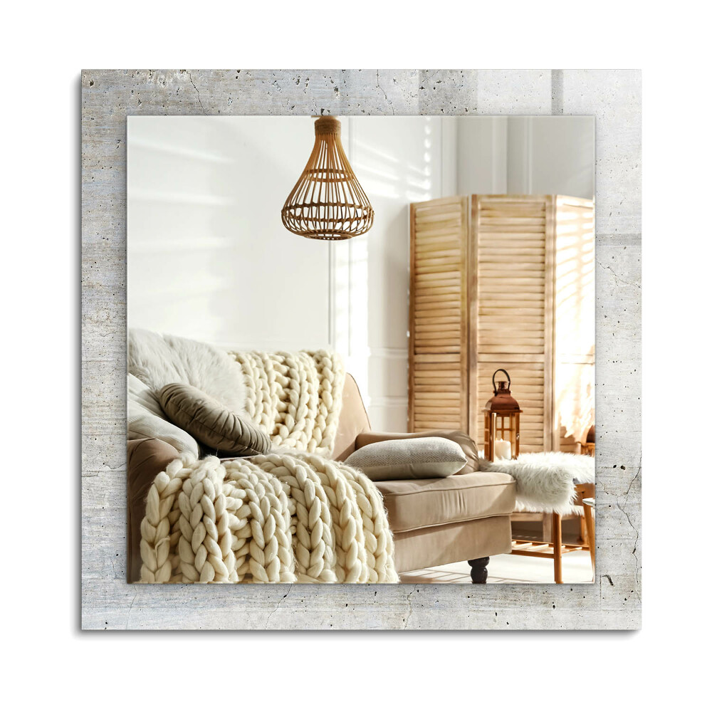 Téglalap tükör fali dísz Repedt betonfal