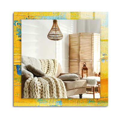 Téglalap tükör fali dísz Absztrakt olajfestmény