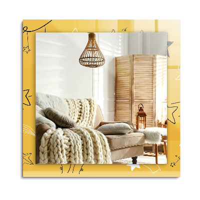 Téglalap tükör díszítéssel Különböző csillagok rajzai