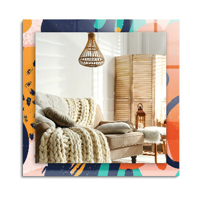 Téglalap díszes tükör Absztrakt színes grafika