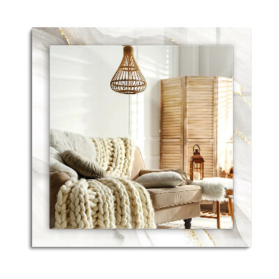 Téglalap dísztükör Szürke márvány