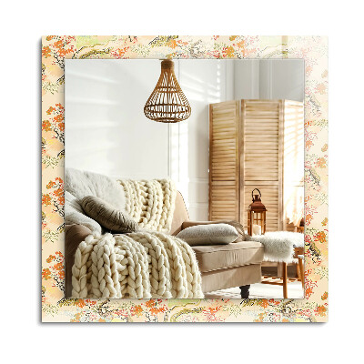 Téglalap tükör fali dísz Japán kert