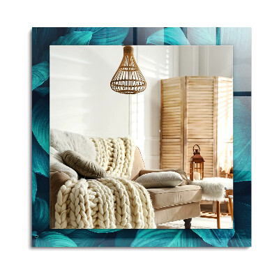 Téglalap dísztükör Zöld Levelek