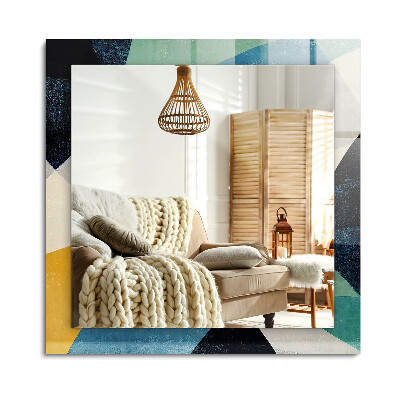 Téglalap dísztükör Absztrakt színes minták