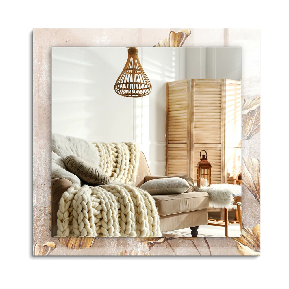 Téglalap tükör fali dísz Vintage virágok