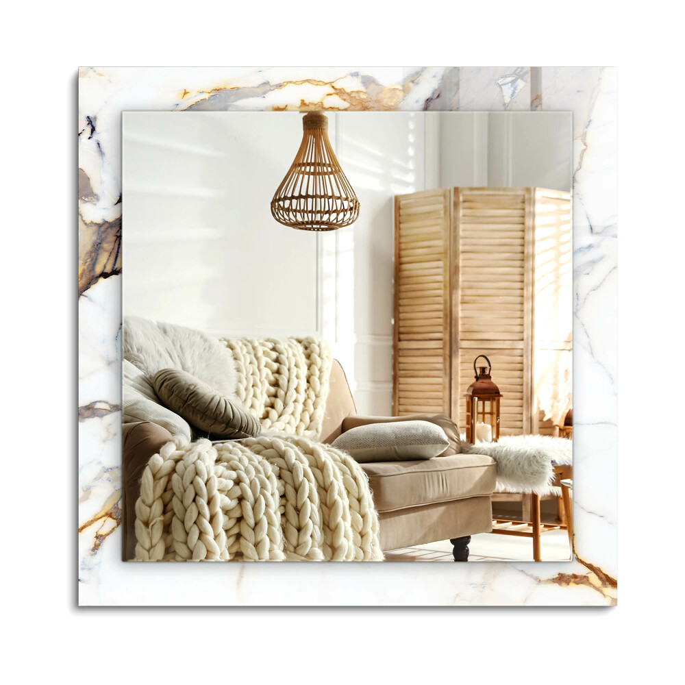 Téglalap díszes tükör Márvány erekkel