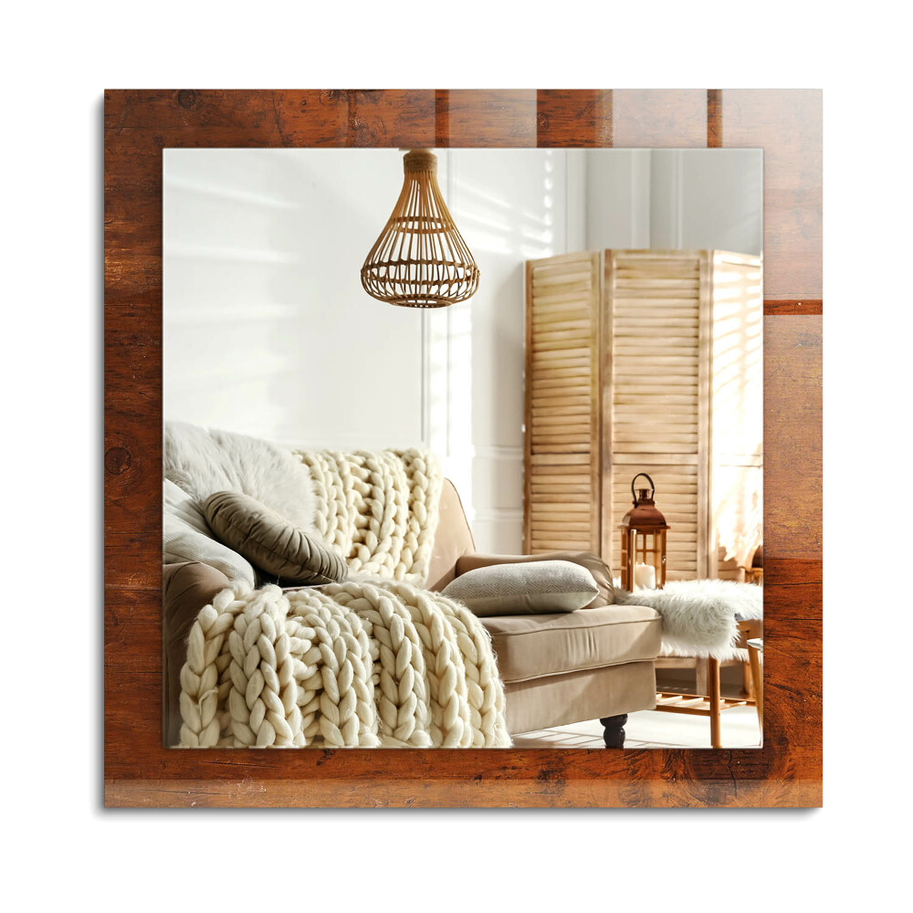 Téglalap dísztükör Régi fából készült asztal