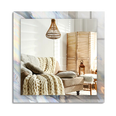 Téglalap tükör díszítéssel Absztrakt színes minták