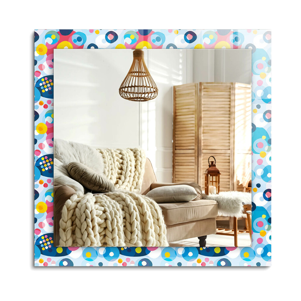 Téglalap dísztükör Színes absztrakt minták