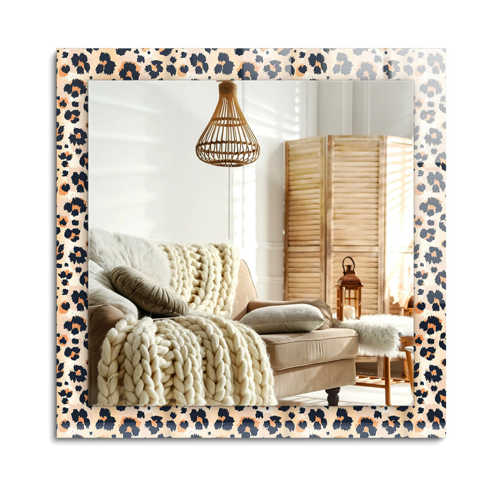 Téglalap tükör fali dísz Leopárdmintás