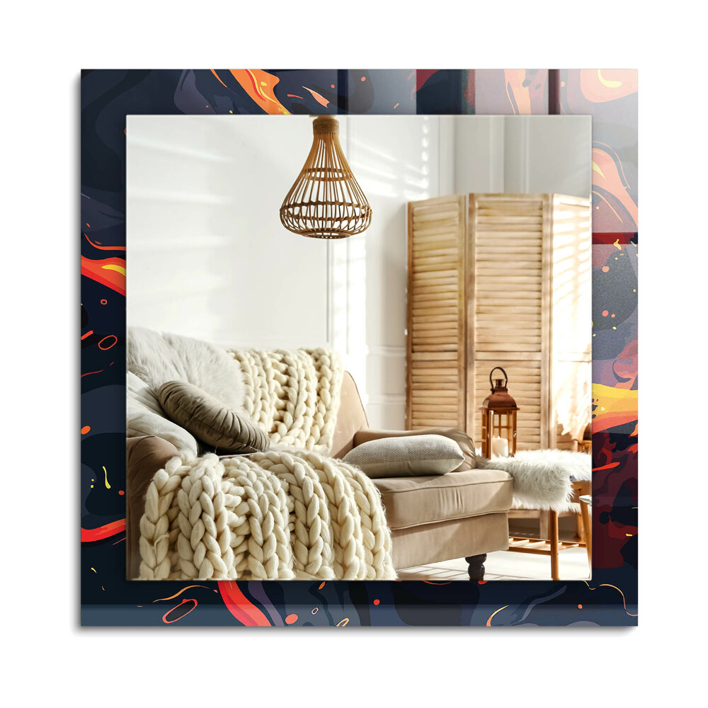 Téglalap dísztükör Vulkáni láva