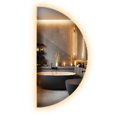 Félkör formájú led tükör dekoratív