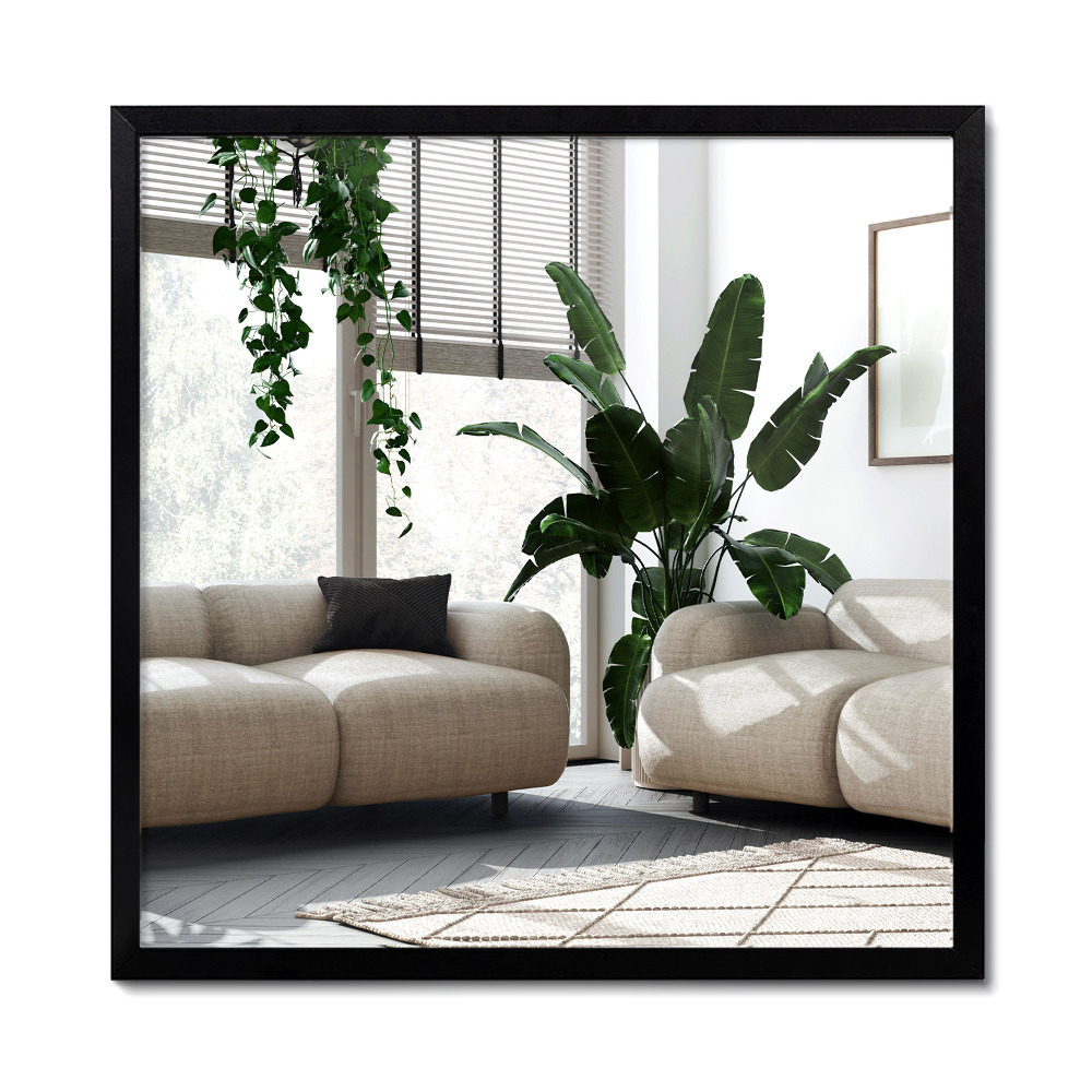 Téglalap alakú tükör fekete kerettel