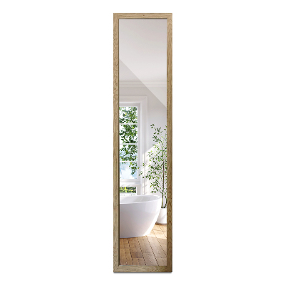 Nagy álló tükör tölgy színű keretben
