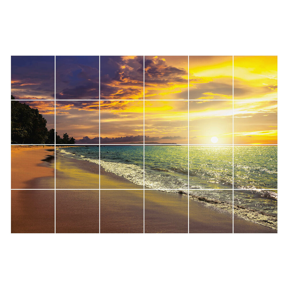 Csempe matrica Festői naplemente a tenger felett