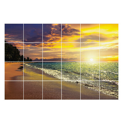 Csempe matrica Festői naplemente a tenger felett