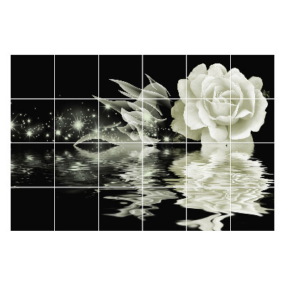 Csempe matrica Virág tükröződés a vízben