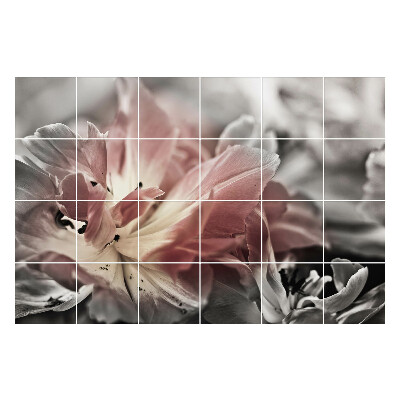 Csempe matrica Közeli kép a virágos részletről