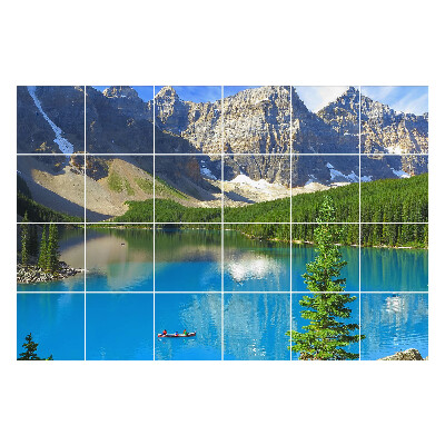 Csempe matrica Hegyi táj egy tóval