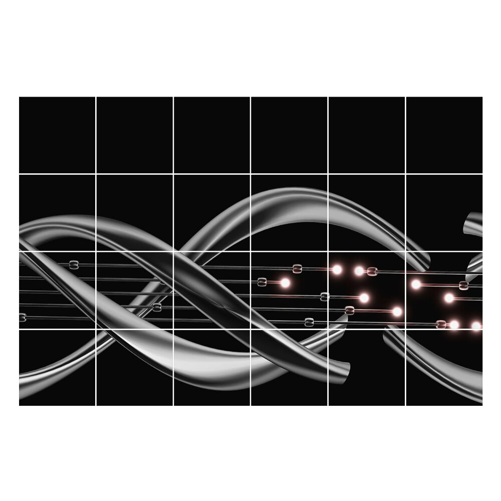 Csempe matrica Hullámos vonalak pontokkal