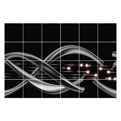 Csempe matrica Hullámos vonalak pontokkal