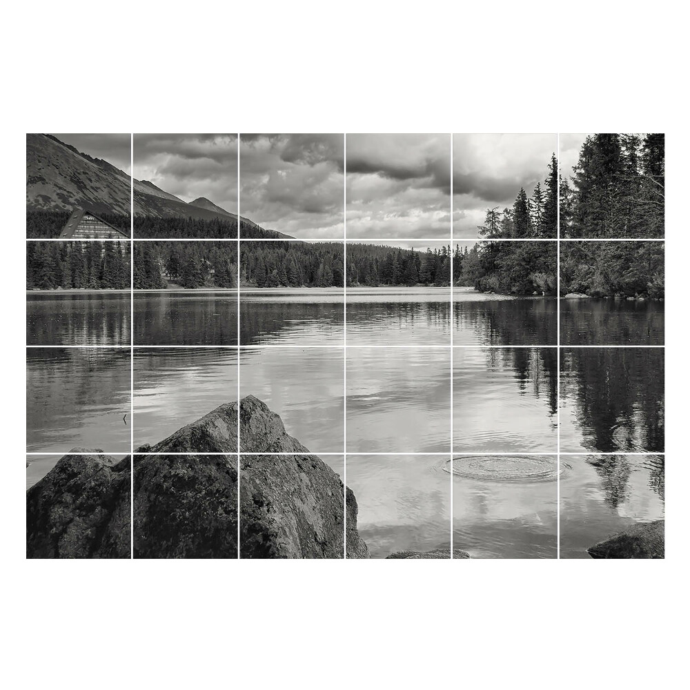 Öntapadós csempe matrica Nyugodt vízi táj