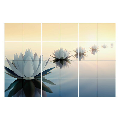 Csempe matrica Virágok a vízen