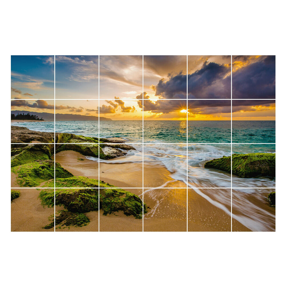 Csempe matrica Naplemente a tenger felett