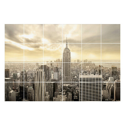 Öntapadós csempe matrica Modern városi panoráma