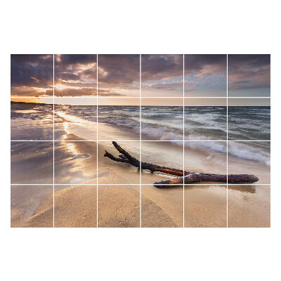 Csempe matrica Naplemente a tenger felett